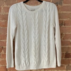 J Crew Knit Cream Sweater Size Small